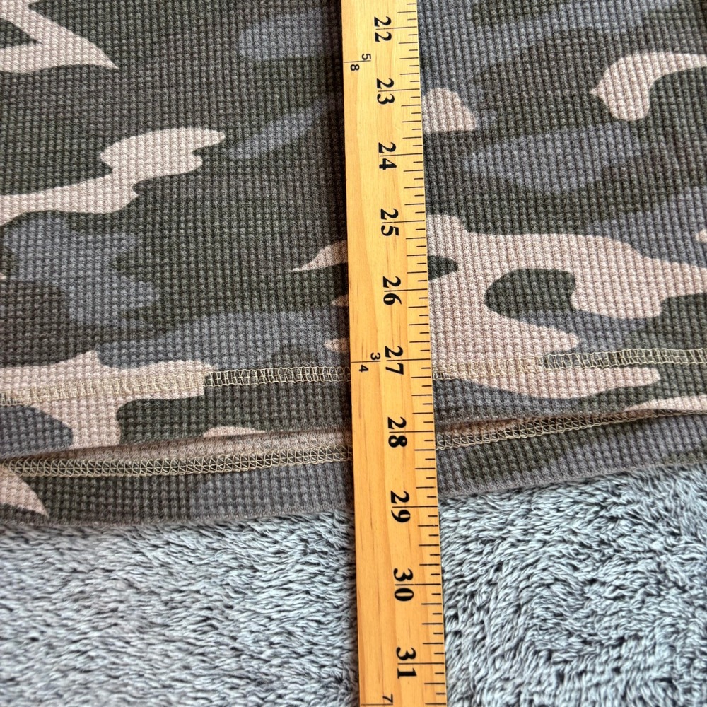 Canyon Trail Men XL Henley Shirt Green Camo Waffle Knit Thermal Outdoor 19787 - Picture 5 of 11
